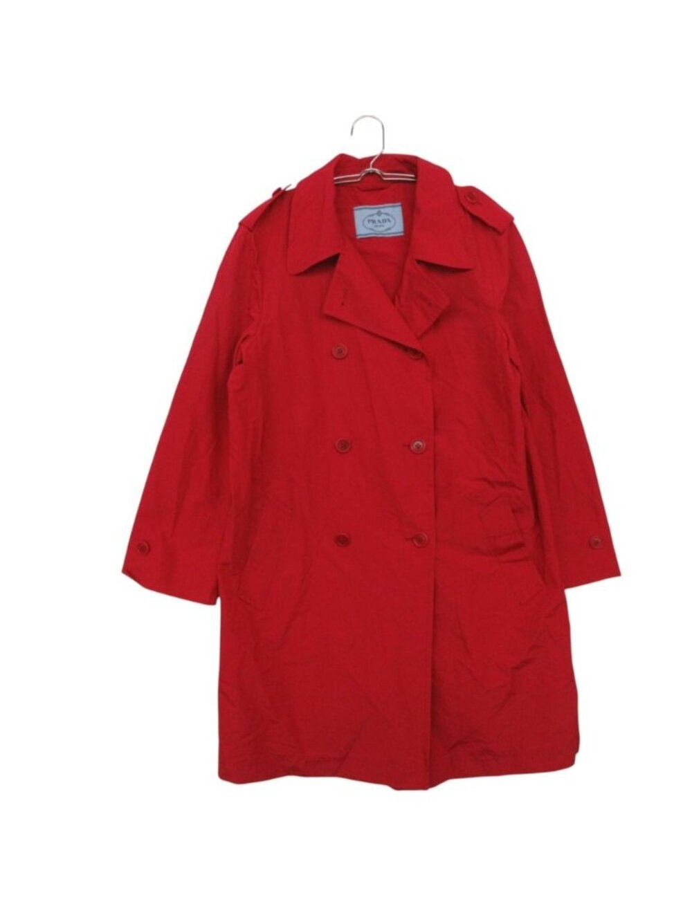Prada Trench Coat Nylon Spring Jacket Red